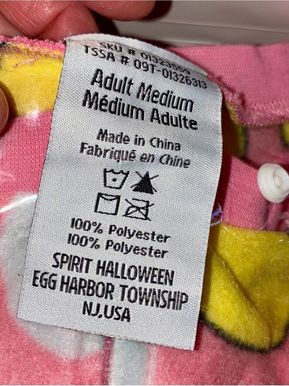 Like New Spirit Halloween Adult Pink Baby Onesie Costume Set - Picture 8 of 9